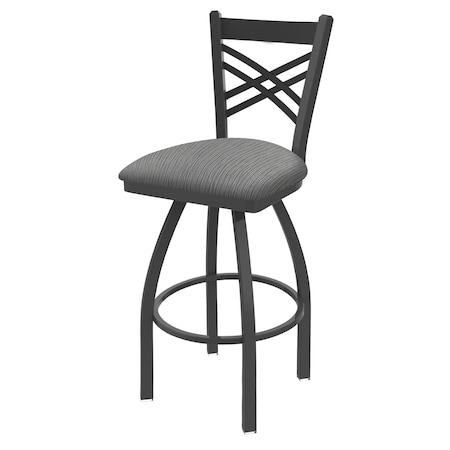 25 Swivel Counter Stool,Pewter Finish,Graph Seat